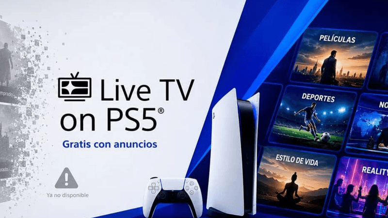 Sony estrena Live TV on PS5, una nueva sección de televisión gratuita integrada en PS5